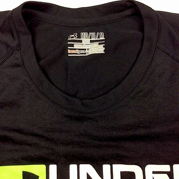 Under Armour Men’s Athletic Shirt Black Medium - Picture 2 of 3